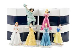 SIX ROYAL DOULTON WALT DISNEY SHOWCASE COLLECTION PRINCESSES including, 'Sleeping Beauty', 18546, '