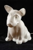 CONTEMPORARY 'ONION BULL TERRIER' TABLE LAMP, by SKK of London, moulded plastic construction
