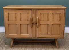 MID-CENTURY ERCOL MODEL 120 SIDEBOARD, late 50's, elm top with 'plate groove', beech body,