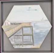 RICHARD O'CONNELL (b. 1947) oil on canvas - 'Penarth Pier', 37 x 37cms Auctioneer's Note: Richard