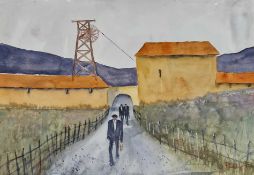 PHILLIP ROSS watercolour - 'Going Home', signed, 44 x 52cms Provenance: donated to aid City
