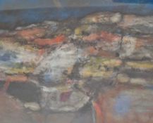 CHRIS GRIFFIN (b. 1945) mixed media - entitled 'Dark Terrain', 74 x 85cms Provenance: donated to aid