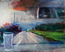 CHERRY PICKLES (b. 1950) oil and acrylic on canvas - 'Coast Road', 70 x 97cms Gallery Price: £10,000