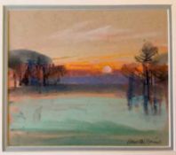 ELIZABETH HAINES (b. 1945) pastel - 'Rhosfach Sunrise', signed, 38 x 41cms Provenance: donated to