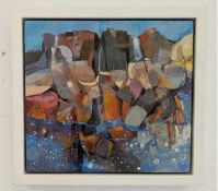 CLARE ROSE oil on panel - 'Poppit Reflections', 32 x 35cms Provenance: donated to aid City Hospice