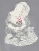 JACQUELINE ALKEMA (b. 1948) mixed media - 'Scars Upon my Home, my Heart - Ukraine', 43 x 38cms