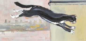 RICHARD O'CONNELL (b. 1947) oil on canvas - 'The Cat', 30 x 56cms Provenance: sold to aid City