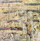 MICK BROWN (b. 1954) oil on canvas - entitled 'New Shoots', 124 x 119cms Gallery Price: £3500