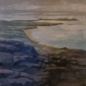 IAN HOWELLS oil on canvas - 'St David's Bay', 60 x 60cms Provenance: donated to aid City Hospice