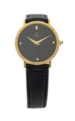 RARE 18CT GOLD EBEL ULTRA SLIM DRESS WATCH, c. 1985, ref. 896043, 17J, manual wind movement signed