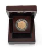 ELIZABETH II GOLD PROOF HALF SOVEREIGN, 1982, 3.95gms, encapsulated in box Provenance: private