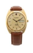 OMEGA CONSTELLATION ELECTRONIC f300Hz WRISTWATCH, ref. 198.0034, 1970s, brushed gold-plated