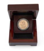 ELIZABETH II GOLD SOVEREIGN, 2017, Special 200 Shield Privy Mark in exergue, 7.9gms, encapsulated in