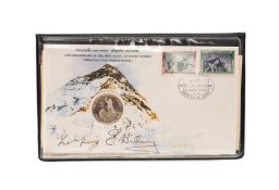 HILLARY (E.) & NORGAY (T.), SIGNED COMMEMORATIVE COVER, The 25th Anniversary Of The First Ascent