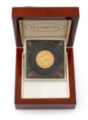GEORGE V GOLD SOVEREIGN, 1912, 7.9gms, in Coin Portfolio Management capsule and H. Samuel box