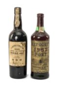 TWO BOTTLES OF PORT comprising Burmester & Co vinho do Porto Vintage 1963, bottled April 1965, and a