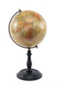EIGHT INCH 'GEOGRAPHIA' TERRESTRIAL GLOBE, c. 1923, oval cartouche: 