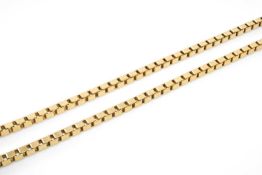 SUBSTANTIAL 9CT GOLD BOX-LINK NECKLACE, 76cms (l), approx. 83gms Provenance: private collection
