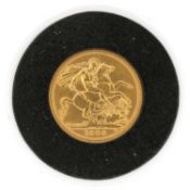 ELIZABETH II GOLD SOVEREIGN, 1965, 7.9gms, encapsulated Provenance: private collection Merthyr