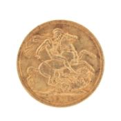 GEORGE V GOLD SOVEREIGN, 1912, 8.0gms Provenance: deceased estate Swansea Comments: wear overall,