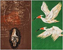 SHINICHI TAKAHASHI (1911-1986) limited edition (6/100) woodblock print - Head and Halo, signed and