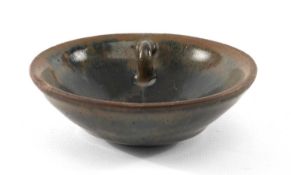 CHINESE JIAN YAO BOWL, Song Dynasty or later, with rare inner loop handle, 10cms (diam.) x 3.3cms (
