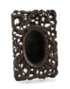 ANGLO-CHINESE HARDWOOD PHOTOGRAPH FRAME, carved with 5-clawed dragons. Provenance: 1930s Hong