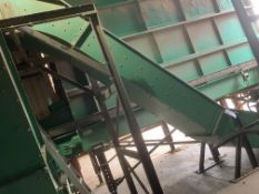 Haas HRKF 800x9700 Part Inclined Chain & Scraper Type Conveyor, serial no. 33041/5.5, year of