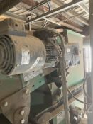Haas TYPE HTB 800x14200 BELT CONVEYOR, serial no. 33041/5, with geared electric motor drive, approx.