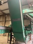 Part Inclined Chain & Scraper Type Conveyor, approx. 800mm wide on casing x approx. 10m long