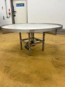 Stainless Steel Body Rotary Table/ Lazy Susan, three phase, approx. 1.5m wide x 0.75m high,