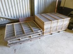 16 Westrup Screens, approx. 1250mm wide, four frames, four 7mm, four blanks, four 10mm, loading free
