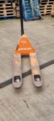 Doosan Hand Hydraulic Pallet Truck, loading free of charge - yes, lot located in Rhondda Cynon