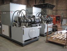 Weima TH1800 M Briquetting Press, serial no. 990-272, year of manufacture 2018, twin outlets, with