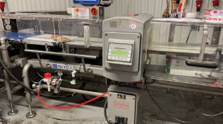 Toledo Metal Detector and Inline Check Weigher, 0-3000g, calibrated to 1.8mm stainless, 1.5mm