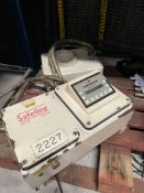 Safeline Throat Metal Detector, with control Box, serial no. 2227, approx. 0.8m x 0.4m x 0.2m