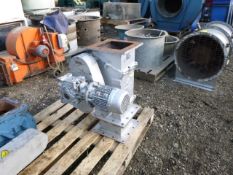 Anval Double Flap Valve, approx. 200mm x 200mm inlet and outlet, approx. 720mm high, 0.25kw, three