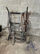 Twin Bottle Steel Framed Oxy Acetylene Cutting Trolley, loading free of charge - yes, lot location