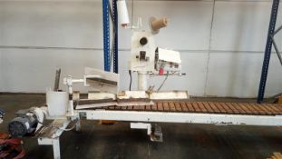 Slatted Belt Conveyor (for sack filling line), approx. 3720m long x 31mm wide, with stand to mount a