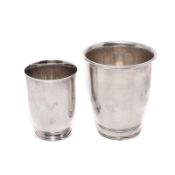 Zwei Becher. Kopenhagen, 1936, Carl M Cohr / Schaffhausen, Jezler | Silber.
