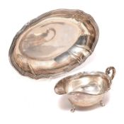 Saucière und Schale. Deutschland, 19./20. Jh. | Silber.