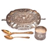 Konvolut, 4tlg. Wien 19. Jh. bzw. Deutschland, 19./20. Jh. u.a. | Silber, tlw. vergoldet.