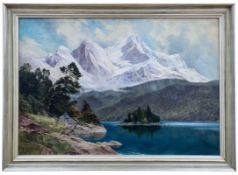 Pröbster, Christoph: Blick auf den Eibsee mit Zugspitze