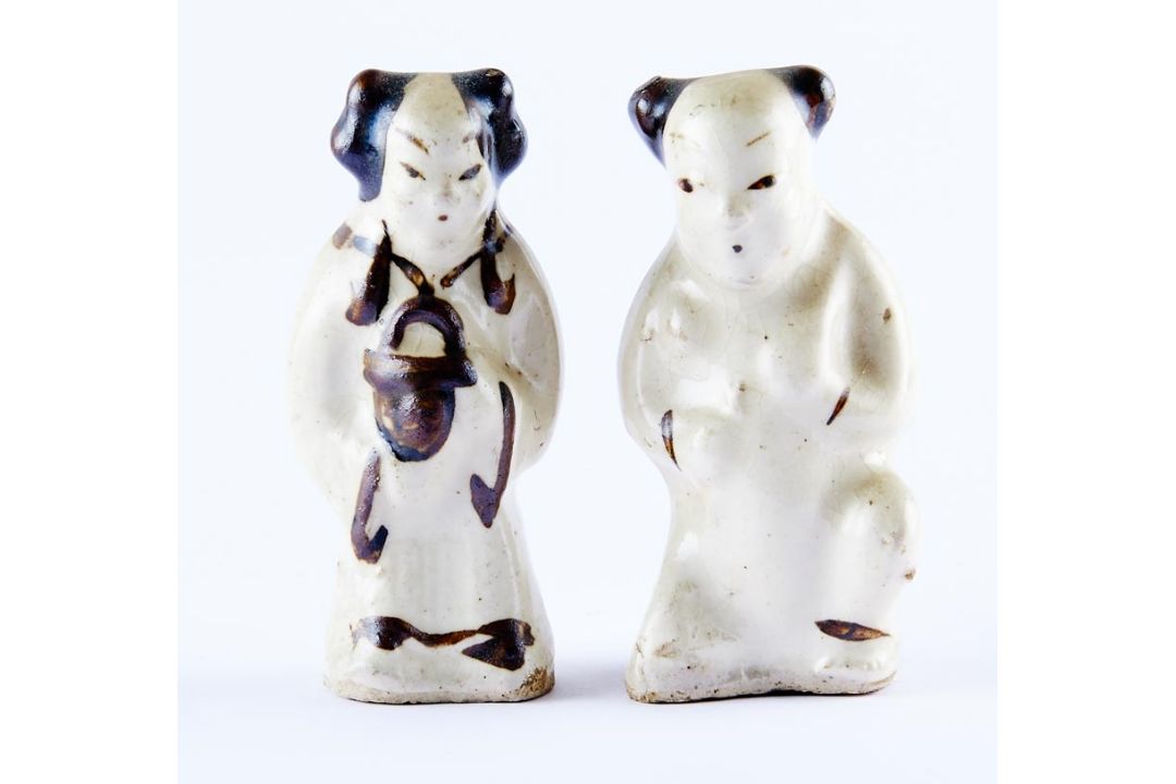 Zwei kleine Figuren, China, Qing-Dynastie