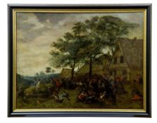 Raid on a village, Dutch school, 2nd half of the 17th century.