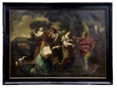 Rebekah and Eliezer at the well, Roman master, 2nd half of the 17th century
