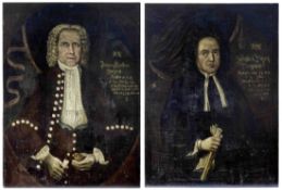 Two baroque portraits of gentlemen, South Germany, 18th century