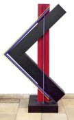 Froment, Joël: Abstrakt geometrische Holzskulptur