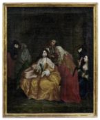 Longhi, Pietro - Circle of the: Interior with a party