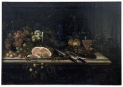 Large meal still life, Flemish Master, 2nd half of the 17th century
